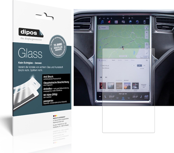 Produktbild Dipos Displayschutz Anti-Shock (2 Stück, Tesla Modell X)