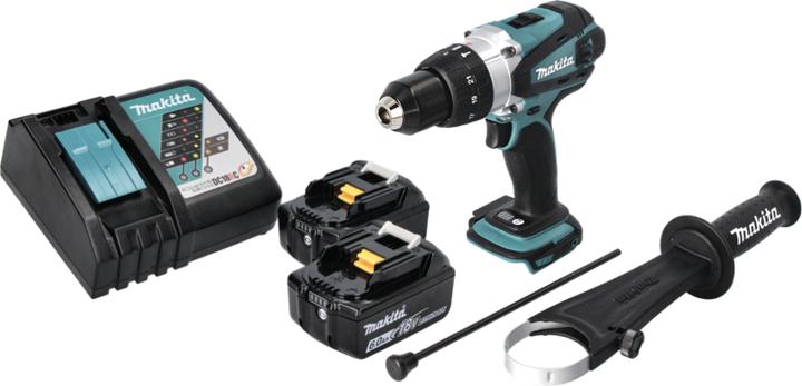 Produktbild Makita DHP 458 RG Akku Schlagbohrschrauber 18 V 91 Nm + 2x Akku 6,0 Ah + Ladegerät