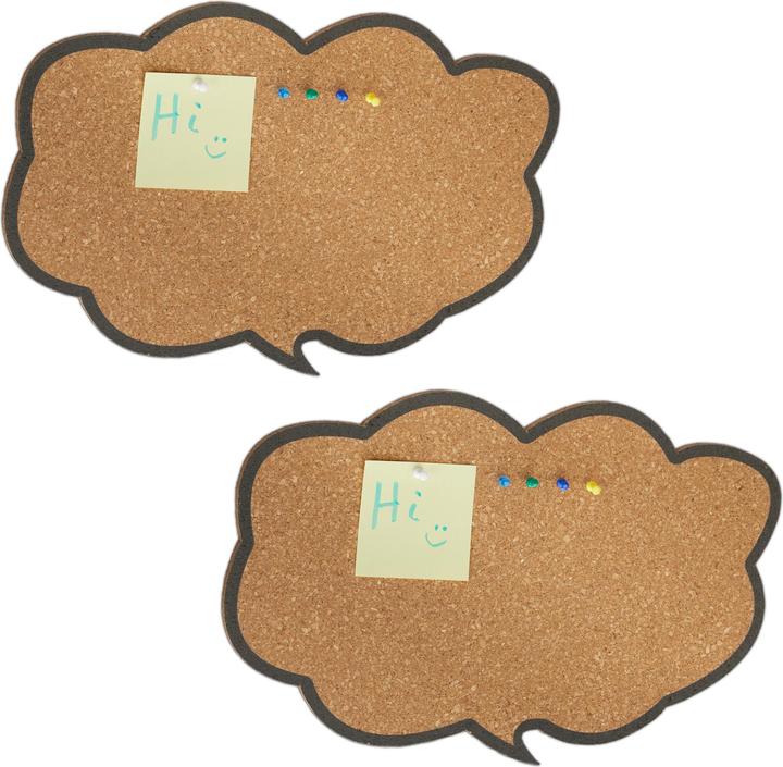 Produktbild Relaxdays 2x Korkpinnwand (Pinnwand, 44 x 29 cm)