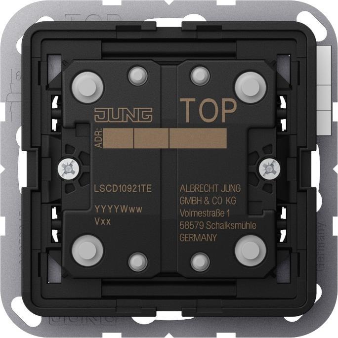 Actual product image JUNG LSCD10921TE KNX extension 2f. Push-button