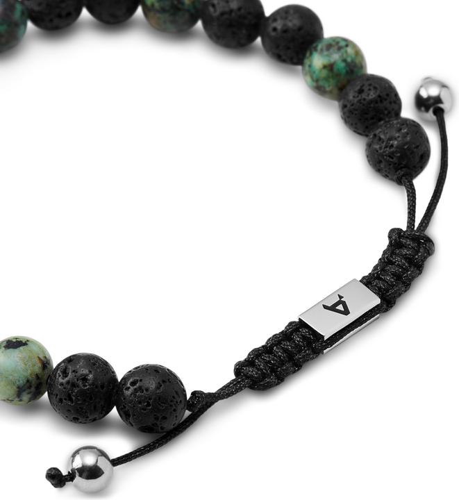 Immagine prodotto Arkai sanatio (Acciaio inossidabile, Perle di lava, Turchese africano, Nylon)