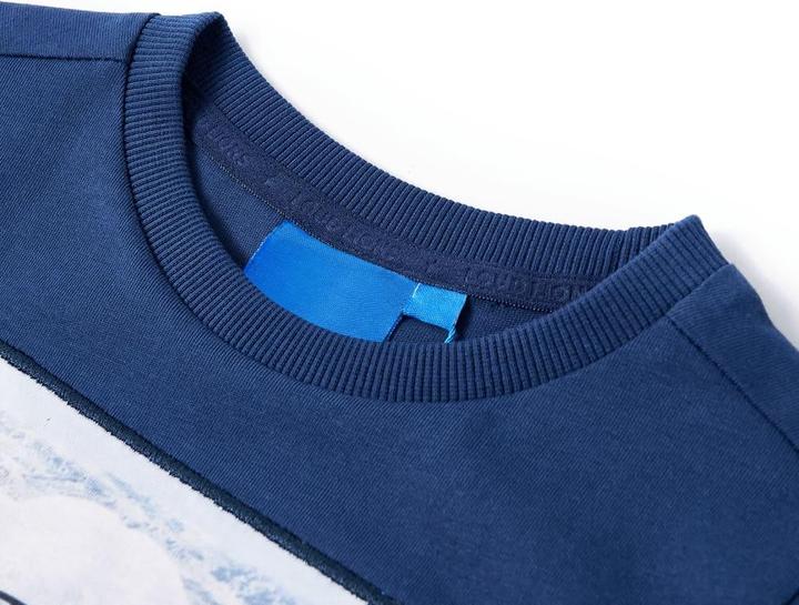 Immagine prodotto VidaXL Camicia da bambino a maniche lunghe blu denim 104,Materiale: 100 (104)