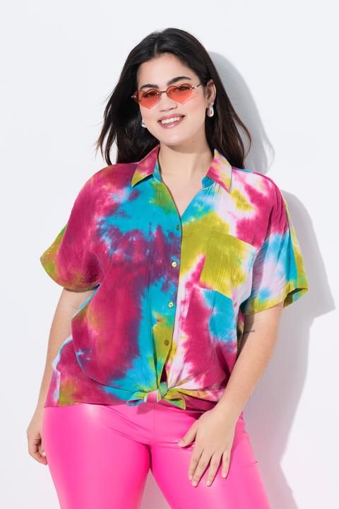 Immagine prodotto Angel of Style Bluse, Boxy Fit, Musselin, Batik-Muster (50)