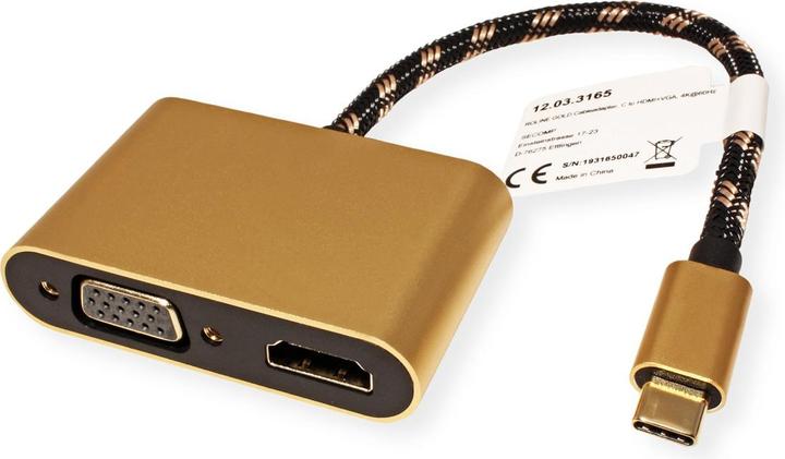 Immagine prodotto Roline Adattatore per display GOLD USB tipo C (USB-C, 10 cm)
