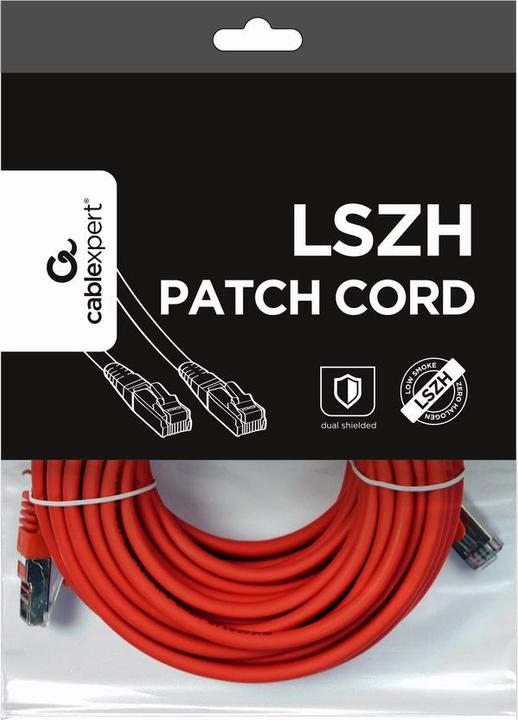 Image du produit Gembird S/FTP Cat. 6A LSZH cordon de brassage, rouge, 20 m (S/FTP, CAT6a, 20 m)