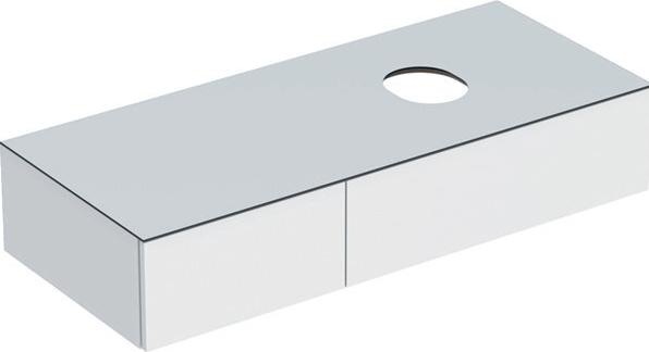 Produktbild Geberit VariForm Unterschrank für Aufsatzwaschtisch, zwei Schubladen, Ablagefläche, Geruchsverschl (120 x 51 x 23.5 cm)