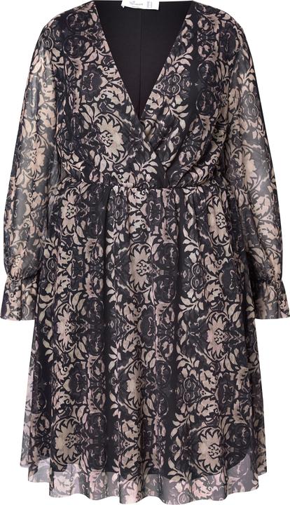 Produktbild Miamoda Kleid, A-Linie, Mesh mit Alloverdruck, Langarm (50)
