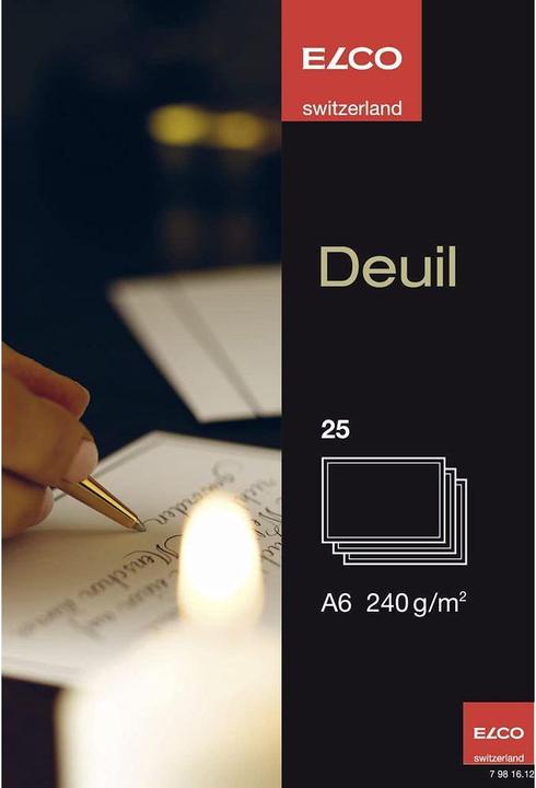 Image du produit Elco Carte funéraire (A6, 25x, 240 g/m²)