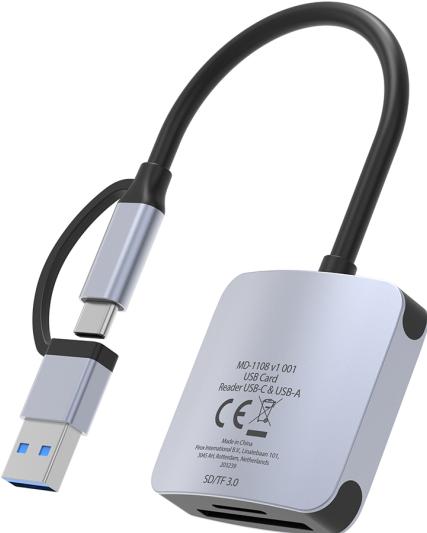 Produktbild Sitecom USB Card Reader USB-C & USB-A (USB-C)