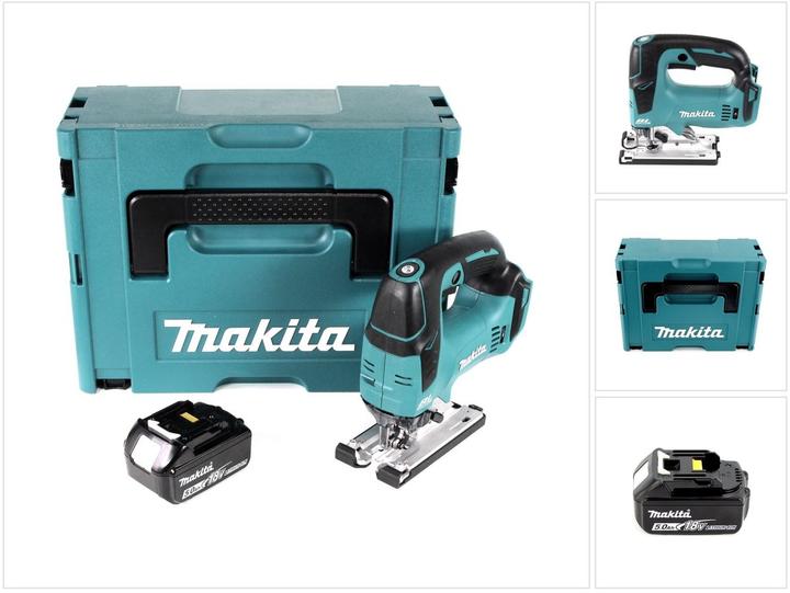 Actual product image Makita DJV 182 T1J Battery pendulum jigsaw 18V Brushless + 1x battery 5.0Ah + Makpac - without charger