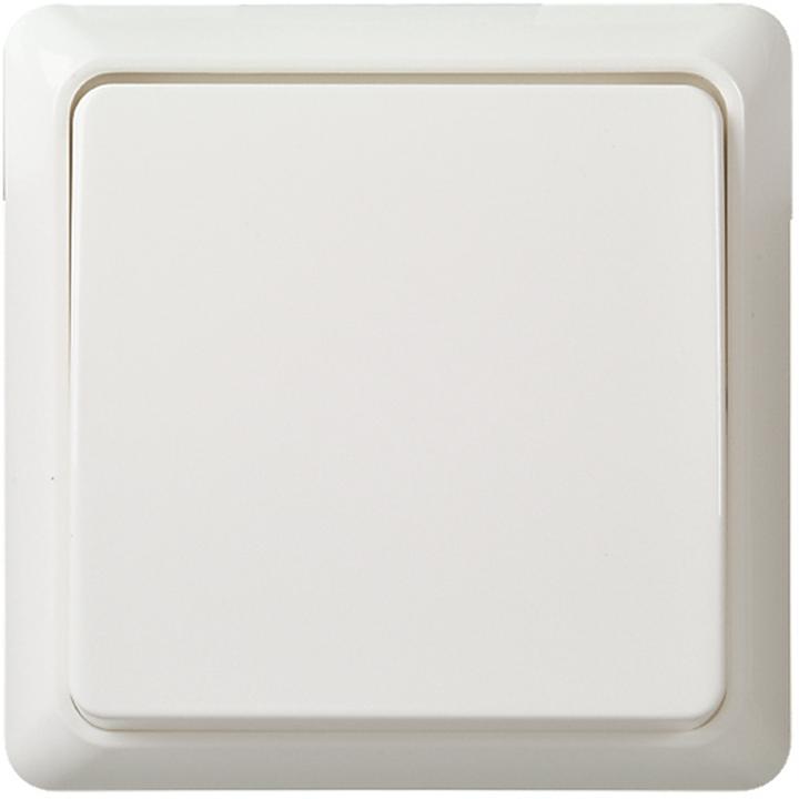 Actual product image ELSO Push-button 10A complete RENOVATION Screw terminal pure white