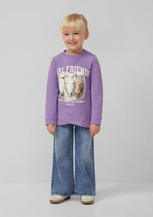 Produktbild s.Oliver Sweatshirt Sweatshirt mit überlappendem Saum und kuscheliger Innenseite (98)