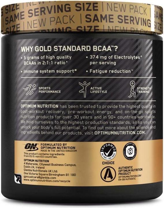 Nährwerte und Zutaten Optimum Nutrition Gold (Raspberry, Pomegranate, 1 x, 266 g)