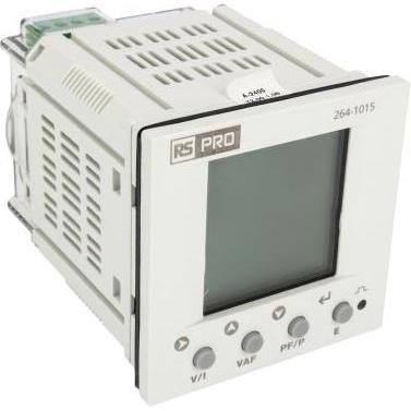 Rs Pro, Energiemessgerät, Energiemessgerät LCD 68mm x 68mm / 1, 3-phasig 1 (Impuls) Ausg. 3 x (Stromwandler) 3 x (Spann