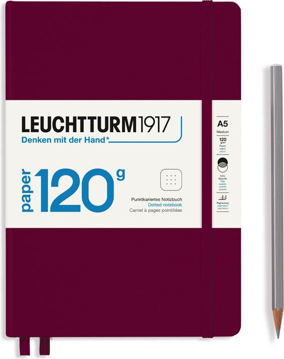 Leuchtturm1917 Bullet Journal Edizione Media (A5, Quadretti, Punteggiato, Copertina rigida)
