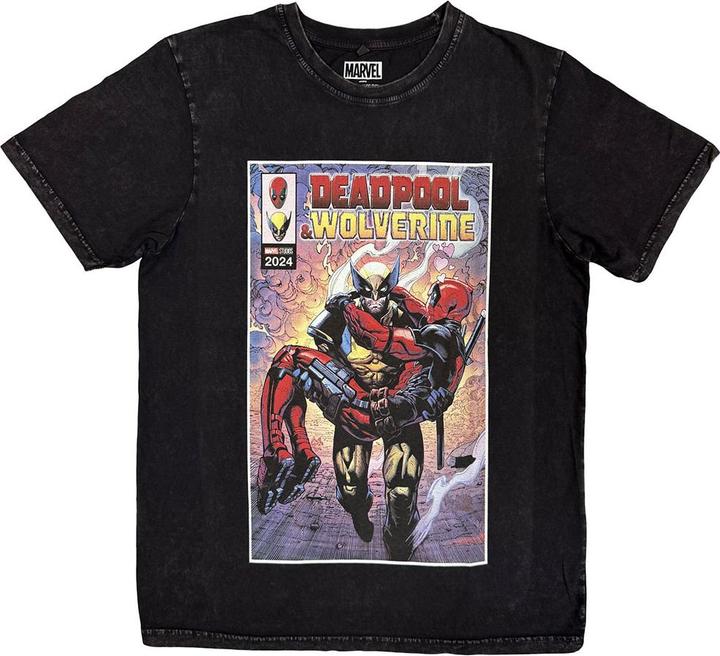 Wolverine Carrying Deadpool Stone Wash