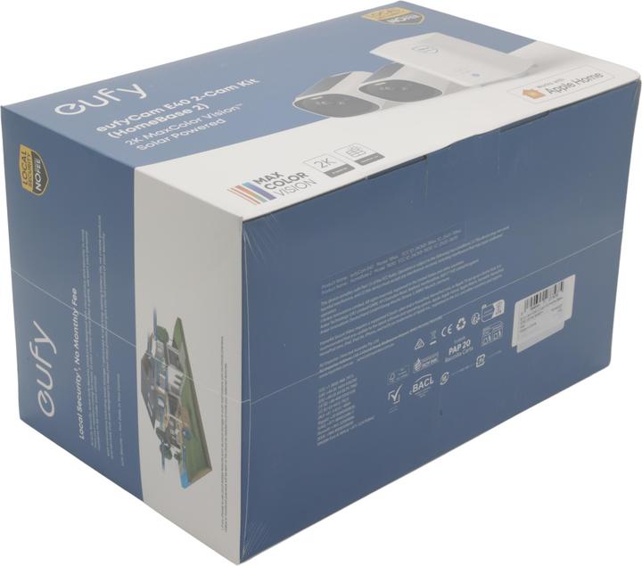 Produktbild eufy Anker EufyCam 2x E40 + HomeBase S380 Up to 16TB HDD | AI-Detection (2688 x 1520 Pixel)