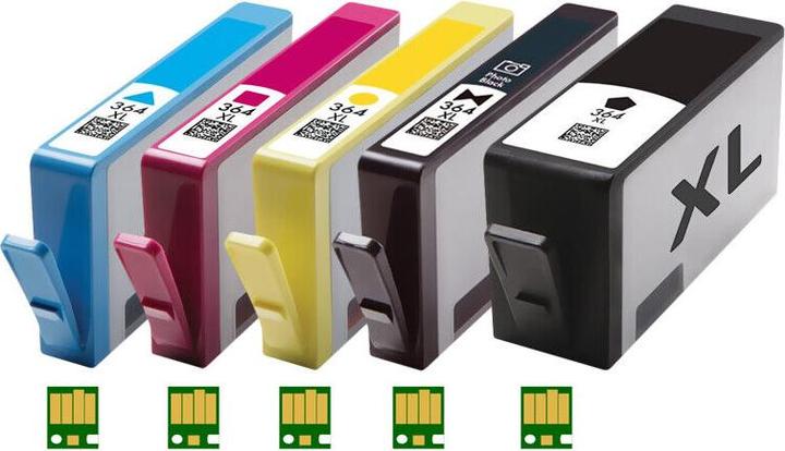 Produktbild Druckfuxx 5x CHIP PATRONEN für HP-364XL D5460 D7560 B109d B109f C5324 C6324 D546