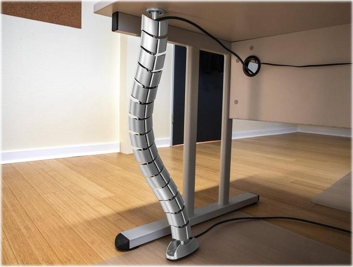 Actual product image Delock Cable duct height adjustable 0.74 m x 75 mm Silver (Duct, 74 cm)