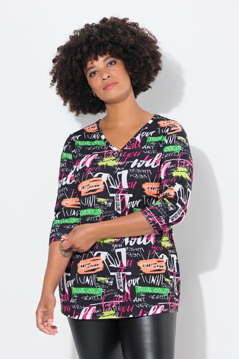 Immagine prodotto Angel of Style T-Shirt, Komfort Fit, Schriftmuster, 3/4-Ärmel (44)