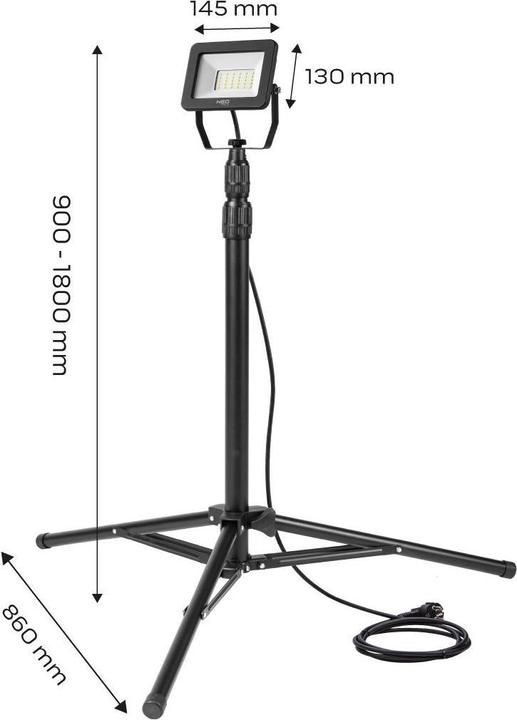 Produktbild Neo Spotlight (ein 30-W-SMD-LED-Scheinwerfer mit 2700 lm auf einem 1,8-m-Stativ) (2700 lm)