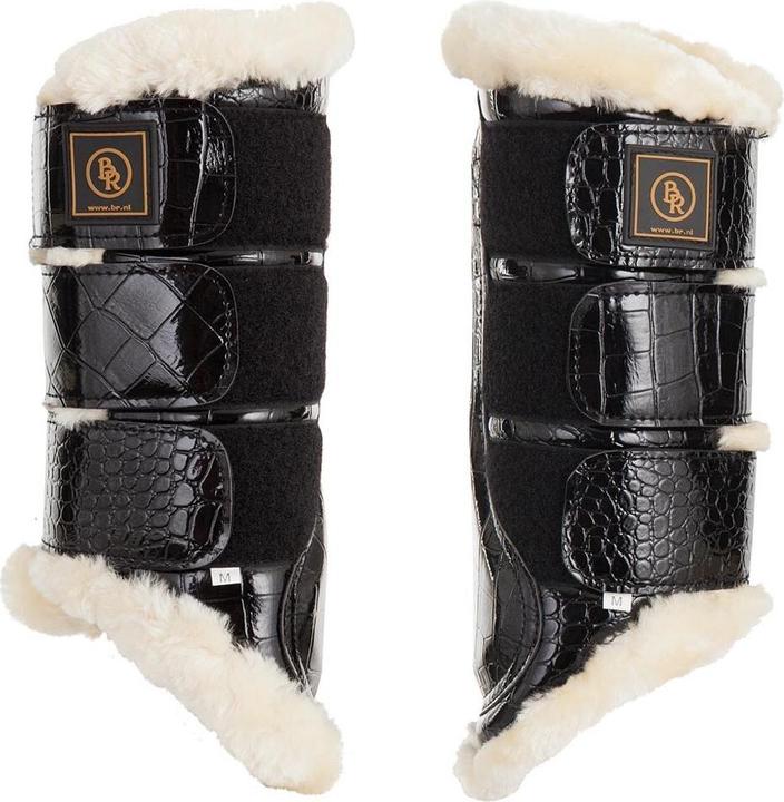 Produktbild BR Equestrian Equipment Geschlossene Gamaschen für Pferde aus Lackleder, BR Reiten Majestic (XL)