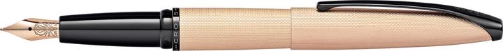 Actual product image Cross Fountain Pen ATX Rose Gold with etched diamond pattern, Fine Nib (Rose gold, 1 x)