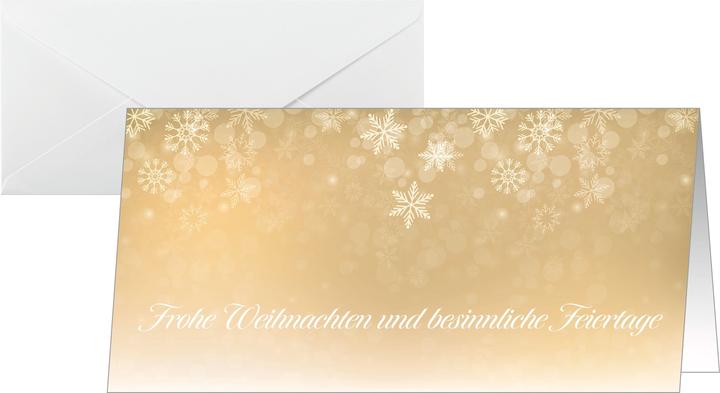 Sigel 25 Weihnachtskarten Golden Christmas Night DIN lang (25 pcs.)