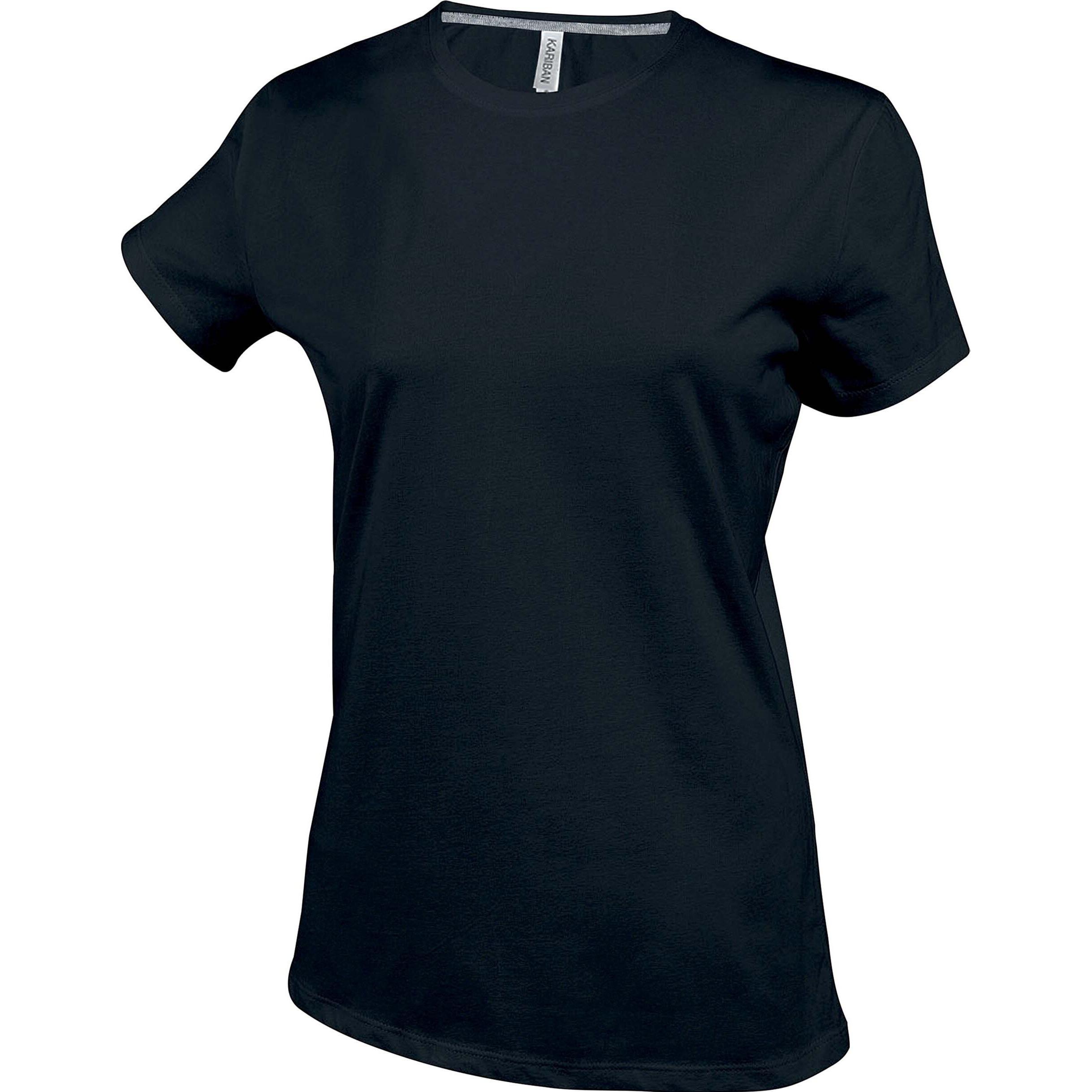 Kariban, Damen, Shirt, Col Rond côton, Schwarz, (XL)