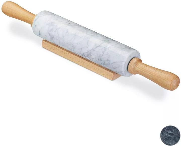 Actual product image Relaxdays Marble Rolling Pin