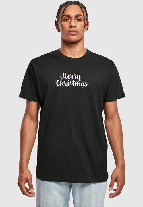 Produktbild Merchcode Merry Christmas Lights T-Shirt Round Neck - 111717 (L)