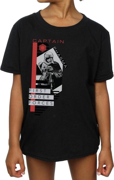 Actual product image Star Wars Girls The Last Jedi Captain Phasma Cotton T-Shirt (140, 146)