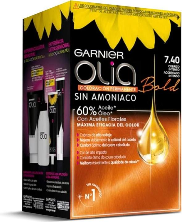 Immagine prodotto Garnier Olia Colore per capelli 7.40 Rame Intenso 60 g (7,40 Rame intenso)
