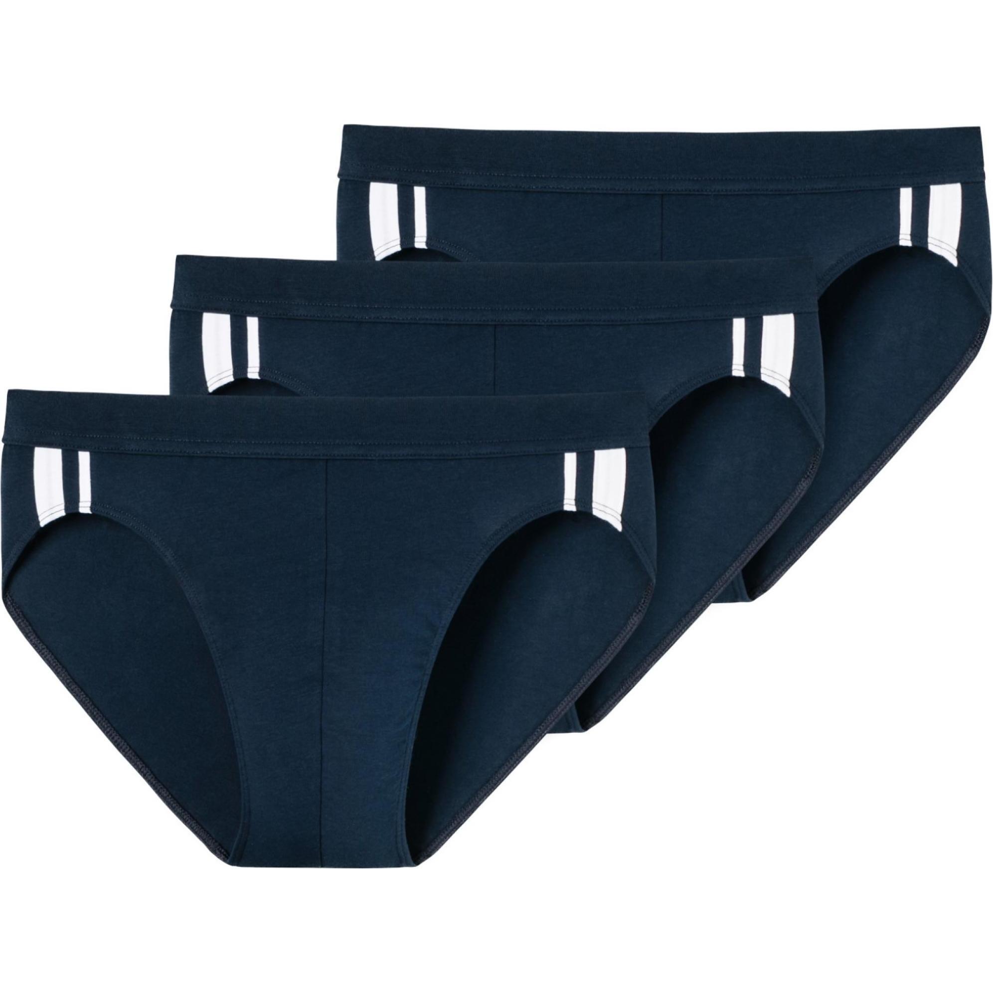 Schiesser, Herren, Unterhosen, Slips, Blau, (M, 3er Pack)