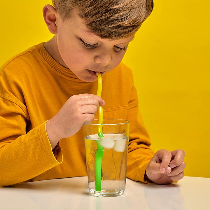 Produktbild Kikkerland Wiggly Worm Color Changing Straws (6x)