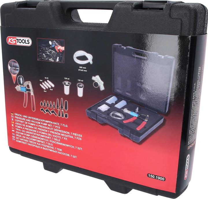 Actual product image KS Tools Pressure and vacuum pump set, 7 pcs