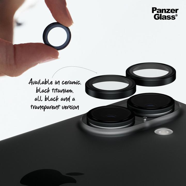 Actual product image PanzerGlass Hoops Camera Lens Protector (1 Piece, Apple iPhone 16 Plus, Apple iPhone 16)