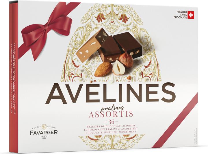 Image du produit Favarger HERITAGE Boîte de 36 chocolats au lait, noirs et pralinés (360 g)