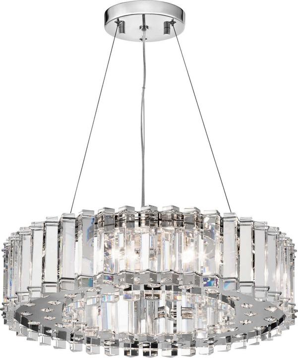 Elstead Lighting Crystal Skye LED Kronleuchter G9 8-fach 14cm Chrom IP44 (53 cm)