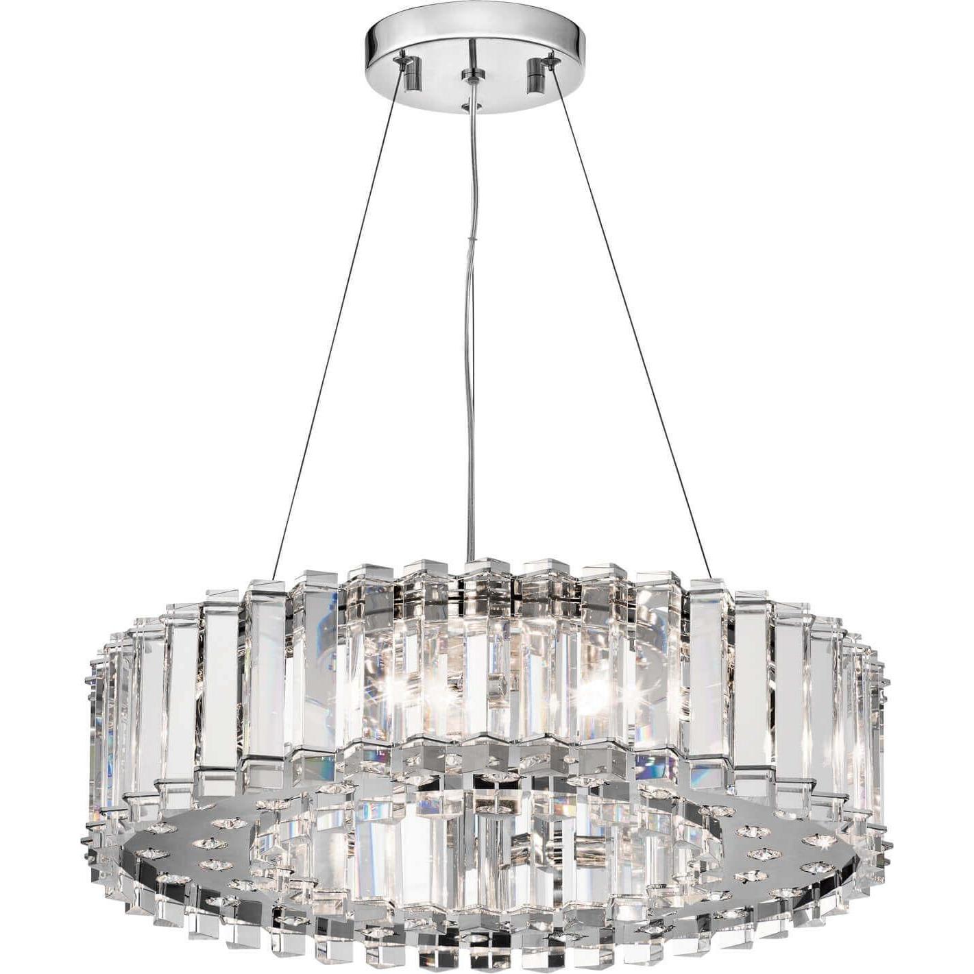 Elstead Lighting, Kronleuchter, Crystal Skye LED Kronleuchter G9 8-fach 14cm Chrom IP44 (53 cm)