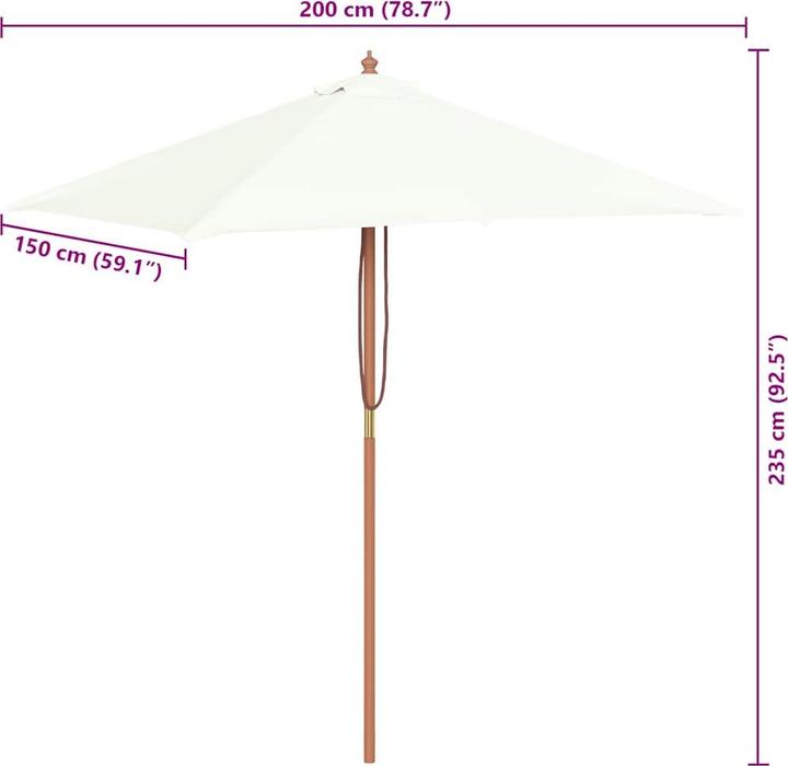 Image du produit vidaXL Sonnenschirm (1.50 m)