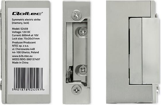 Productafbeelding Qoltec 52459 Elektrische staking Met slot