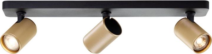 Produktbild Brilliant Plafondspot Marty GU10 3x5W 3000K - Zwart/Goudkleurig (345 lm, GU10)
