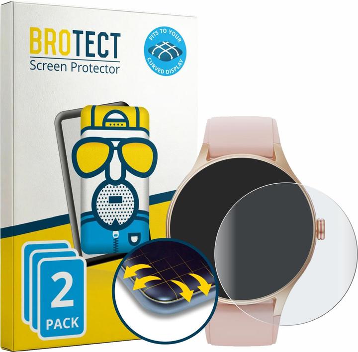 Produktbild BROTECT Fullscreen für Woneligo Smartwatch 1.57" Schutzfolie Displayschutz Folie Matt Entspiegelungsfolie