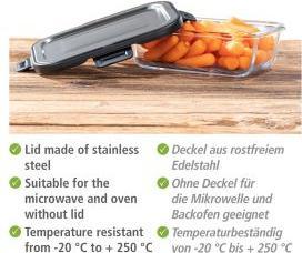 Actual product image Wenko Glass food storage jar Steel (0.60 l)