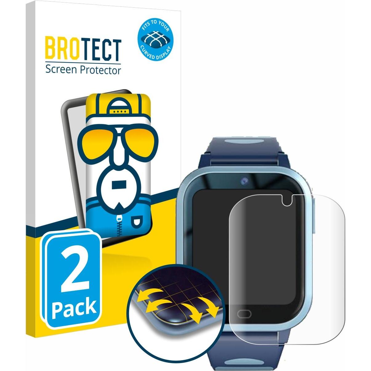 BROTECT Full-Cover Displayschutz, Smartwatch Schutzfolie, Transparent