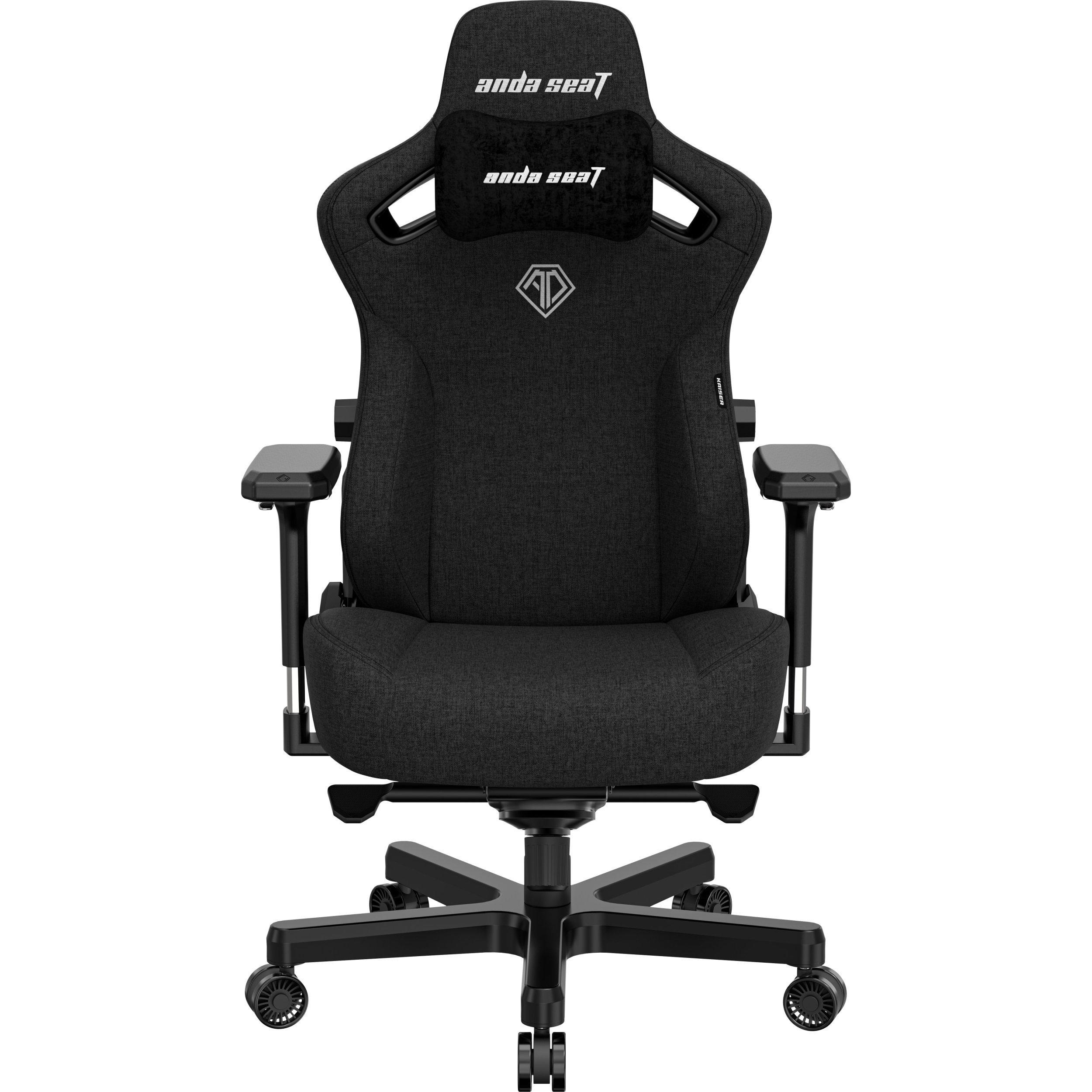Anda seaT Fotel Kaiser 3 L materiałowy czarny, Sedia gaming, Nero