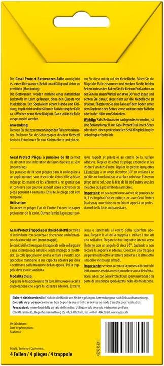 Actual product image Gesal PROTECT Bettwanzen-Falle 2 x 2 Fallen