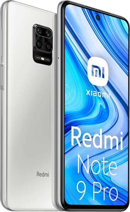 Produktbild Xiaomi Redmi Note 9 Pro (64 GB, Glacier White, 6.67", Dual SIM + SD, 64 Mpx, 4G)