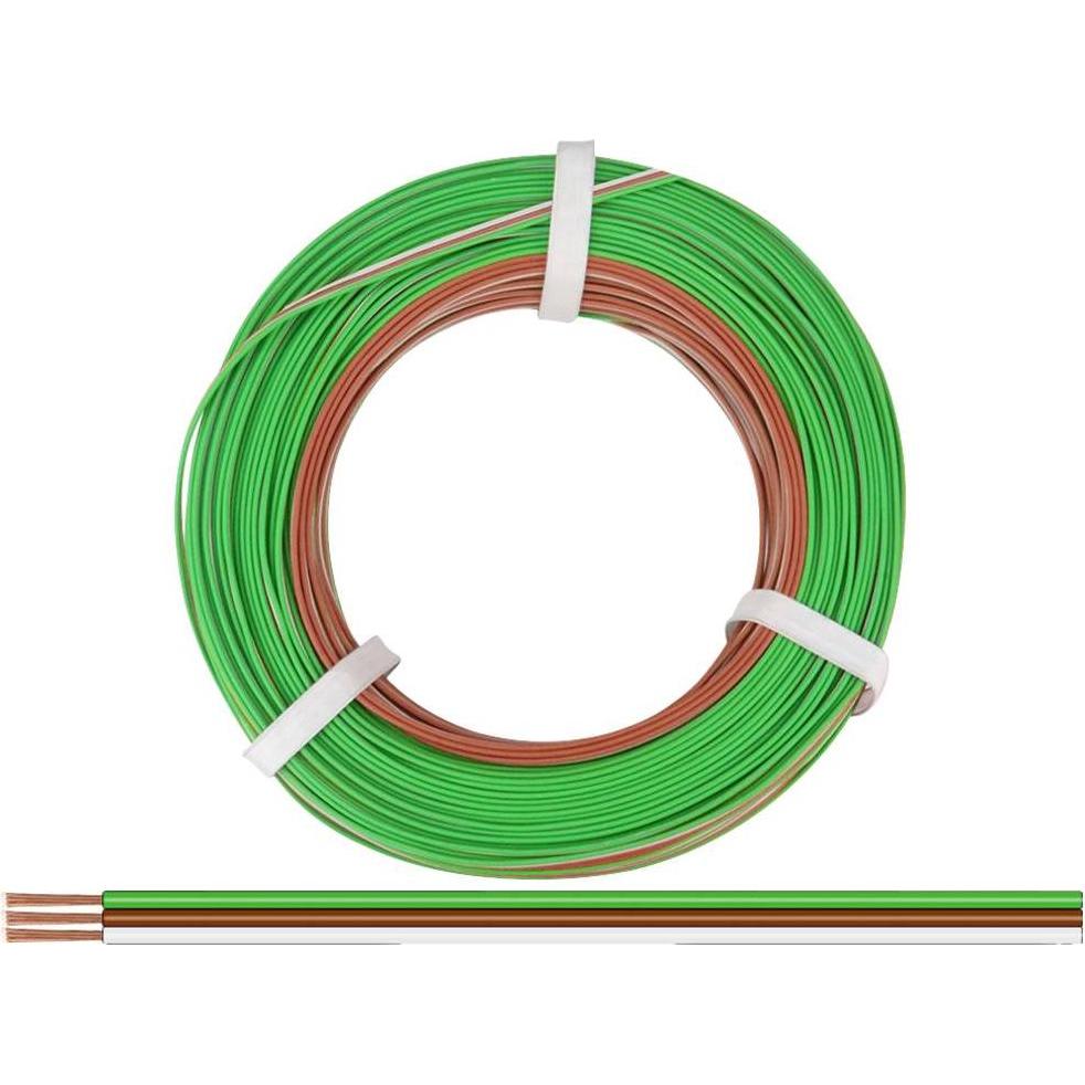 Donau, Kabelleitung, Elektronik 325-485-25 Litze 3 x 0.25 mm² Grün, Braun, Weiss 25 m (25 m)